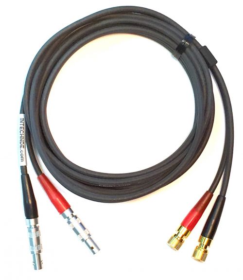 Cable Dual Lemo 00 to Microdot MD For Ultrasonic NDT TOFD transducers instrument 